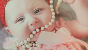 Cute baby with toys